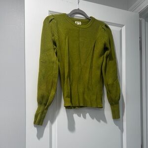 Elegant Olive Women's Crew Neck Sweater